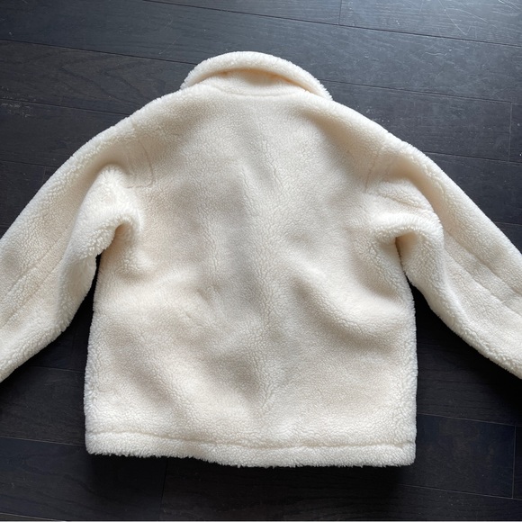 Stand Studio Marina Faux Fur Short Jacket women 34 white coat - Picture 7 of 7